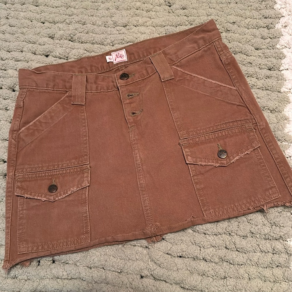 Brown Denim Skirt